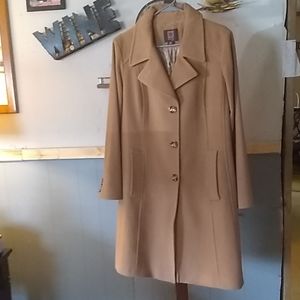 Anne Klein coat tan